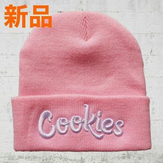 Cookies（クッキーズ） ニット帽　キャップ　ビーニー　ピンク×ピンク(ニット帽/ビーニー)