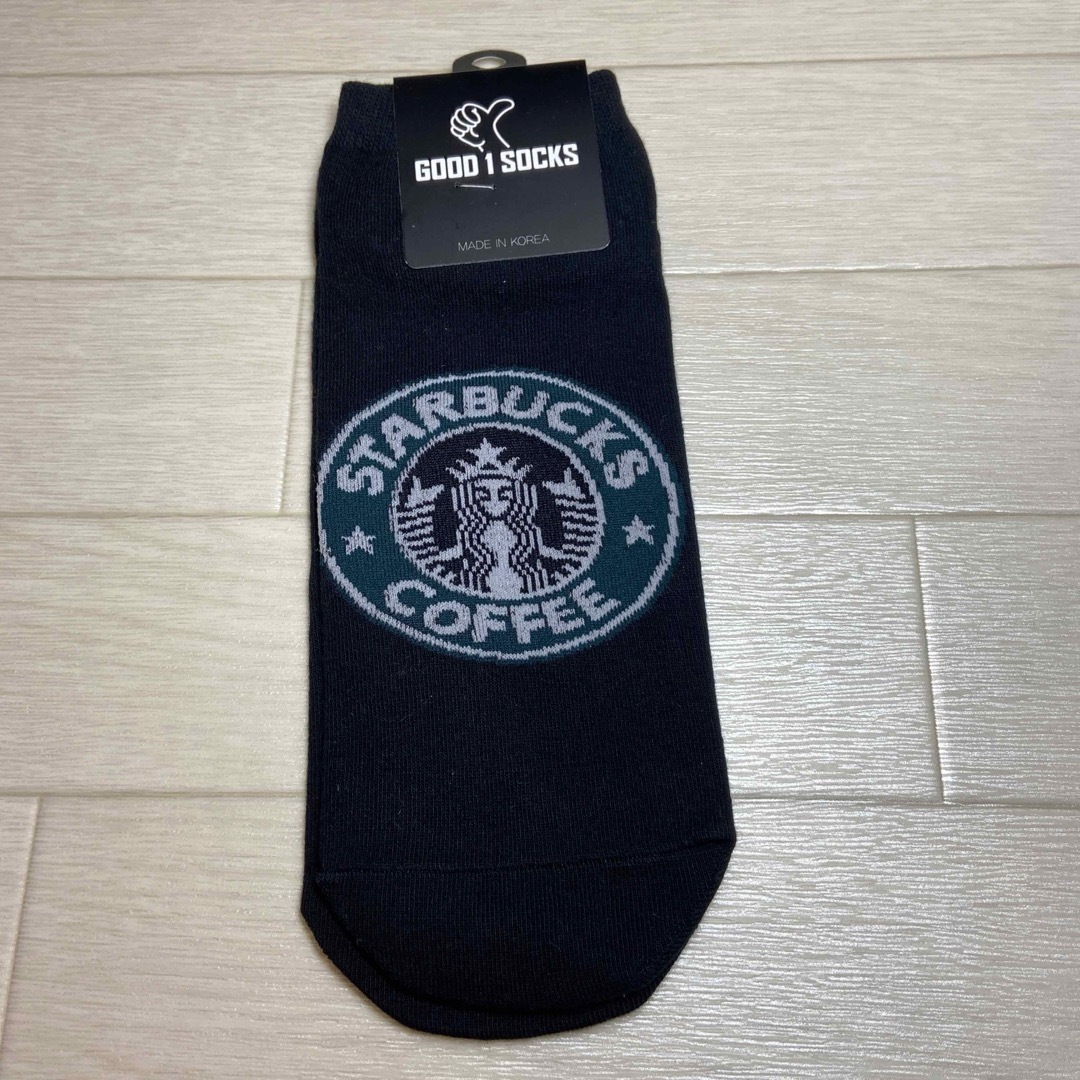 Starbucks(スターバックス)の韓国靴下☆レディースソックス☆スターバックス☆黒白グレー☆３色セット レディースのレッグウェア(ソックス)の商品写真