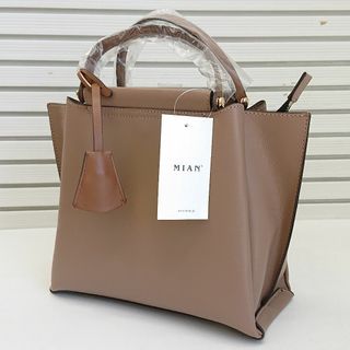 ミアン(MIAN)の新品 ミアン バイカラー2wayハンドバッグLILY 2211-134 モカ(ハンドバッグ)