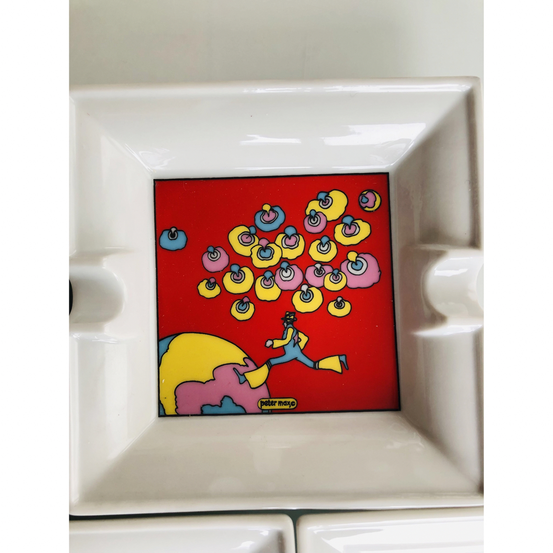 peter max ビンテージ灰皿5点セット peter max ビンテージ灰皿5点セット