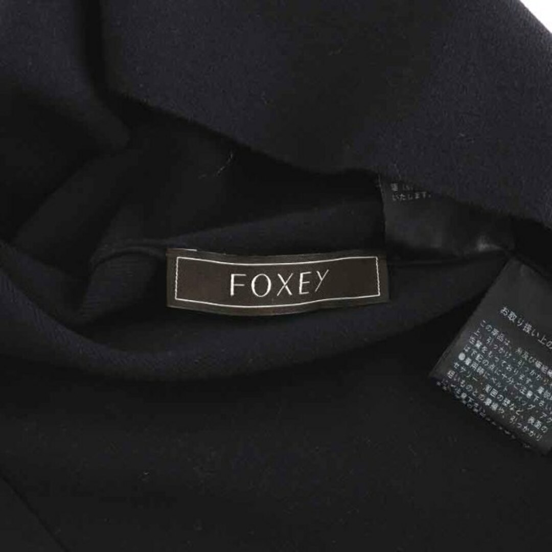 FOXEY(フォクシー)のフォクシー 23年製 ニット カットソー 半袖 クルーネック 38 S 紺 レディースのトップス(ニット/セーター)の商品写真