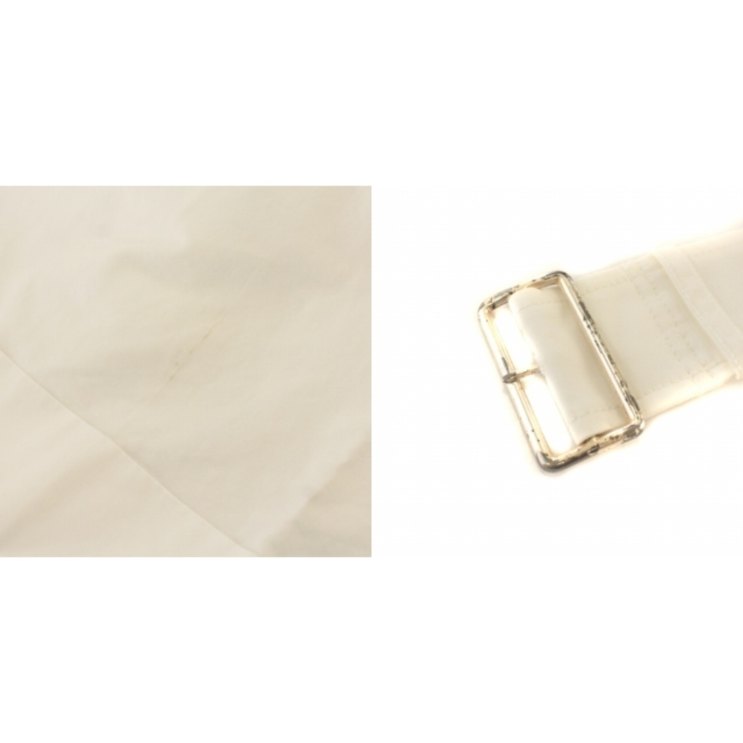 Drawer(ドゥロワー)のドゥロワー コットンウェポンベーシックパンツ ワイドパンツ ベルト 白 レディースのパンツ(その他)の商品写真