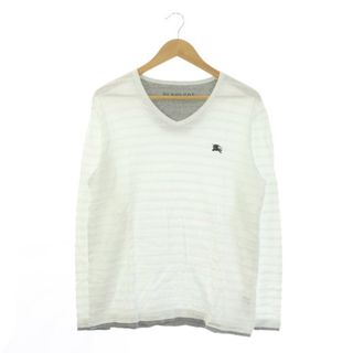 バーバリーブラックレーベル(BURBERRY BLACK LABEL)のバーバリーブラックレーベル ロンT シャドーボーダー Tシャツ 長袖 Vネック(Tシャツ/カットソー(七分/長袖))