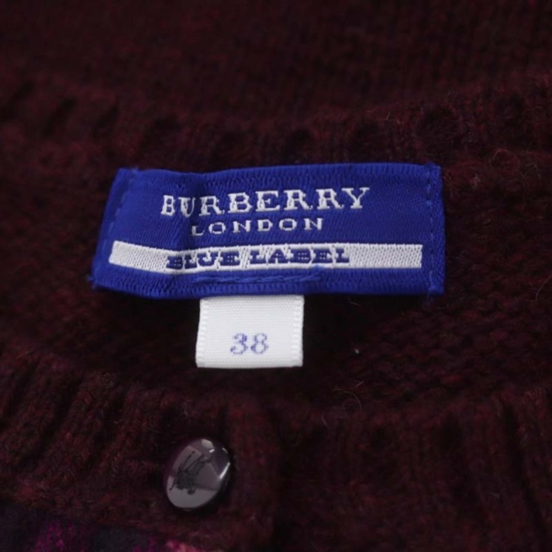 BURBERRY BLUE LABEL(バーバリーブルーレーベル)のバーバリーブルーレーベル ノバチェック ウール アンサンブルニット カーディガン レディースのトップス(アンサンブル)の商品写真