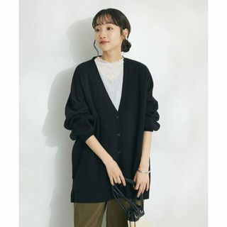 クラフトスタンダードブティック(CRAFT STANDARD BOUTIQUE)の【ブラック】VネックBIGシルエットカーディガン(カーディガン)