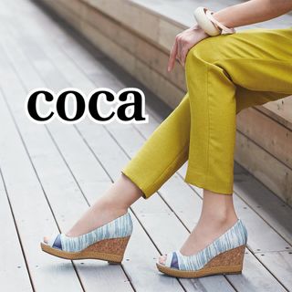 コカ(coca)の120008 アウトレット coca 美脚ライン ウェッジソール オー パンプス(サンダル)