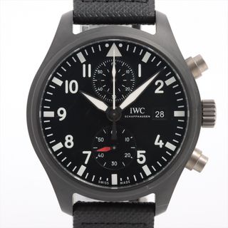 インターナショナルウォッチカンパニー(IWC)のIWC パイロットウォッチ クロノグラフ トップガン TI×CE×革(腕時計(アナログ))