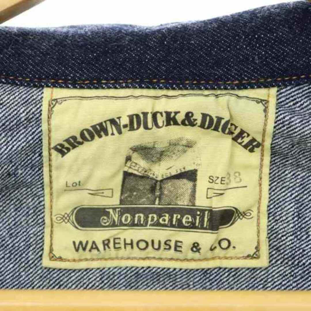 WAREHOUSE(ウエアハウス)のウエアハウス Nonpareil Brown Duck&Digger ブラウス メンズのジャケット/アウター(Gジャン/デニムジャケット)の商品写真