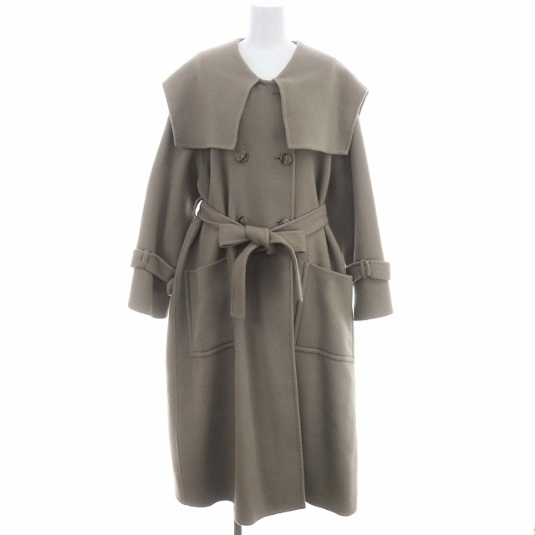 スナイデル EXCLUSIVE FABRIC ビッグカラーリバーコート カーキ スナイデル EXCLUSIVE FABRIC ビッグカラーリバーコート カーキ