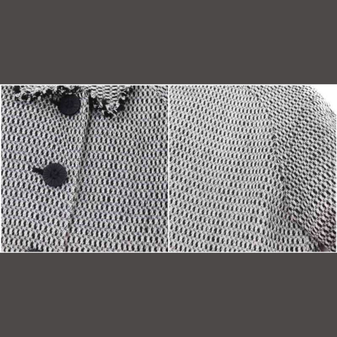 René(ルネ)のルネ TISSUE ステンカラーコート ロング ウール混 34 S 黒 白 レディースのジャケット/アウター(その他)の商品写真