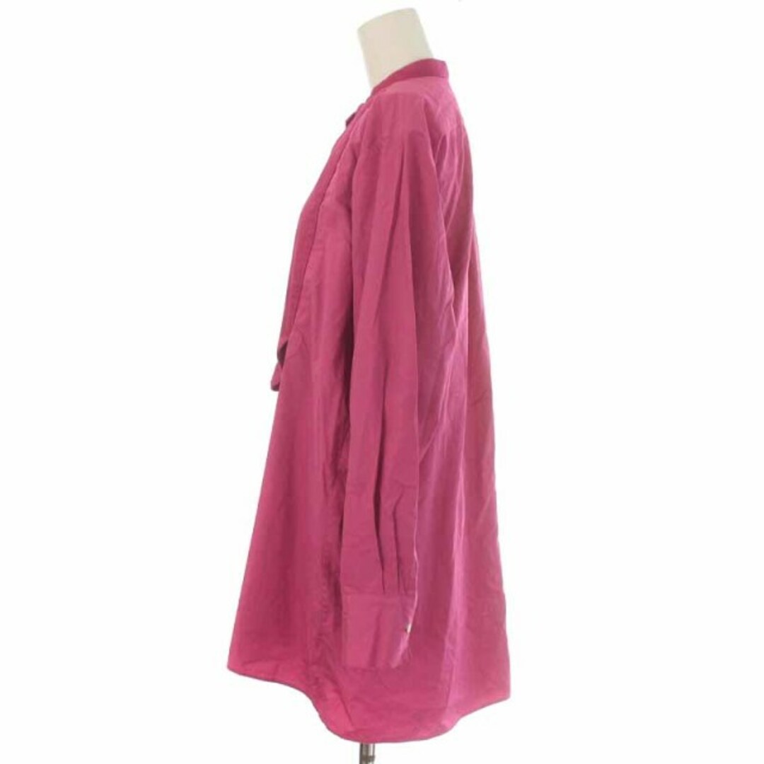 ロク ビューティーアンドユース ドレスシャツ ワンピース ひざ丈 切替 ピンク レディースのトップス(シャツ/ブラウス(長袖/七分))の商品写真