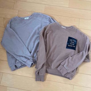 ベルメゾン(ベルメゾン)のキッズ　トレーナー　2枚セット　ベルメゾン　パペルラピス　MANON  140(Tシャツ/カットソー)