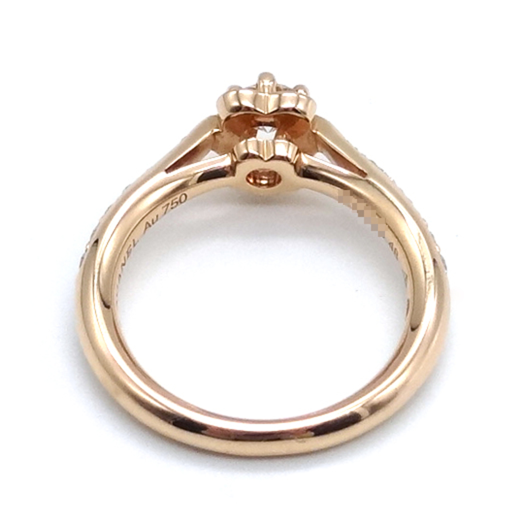 CHANEL - シャネル カメリア ダイヤ リング 約7.5号 #48 K18 CHANEL - シャネル カメリア ダイヤ リング 約7.5号 #48 K18