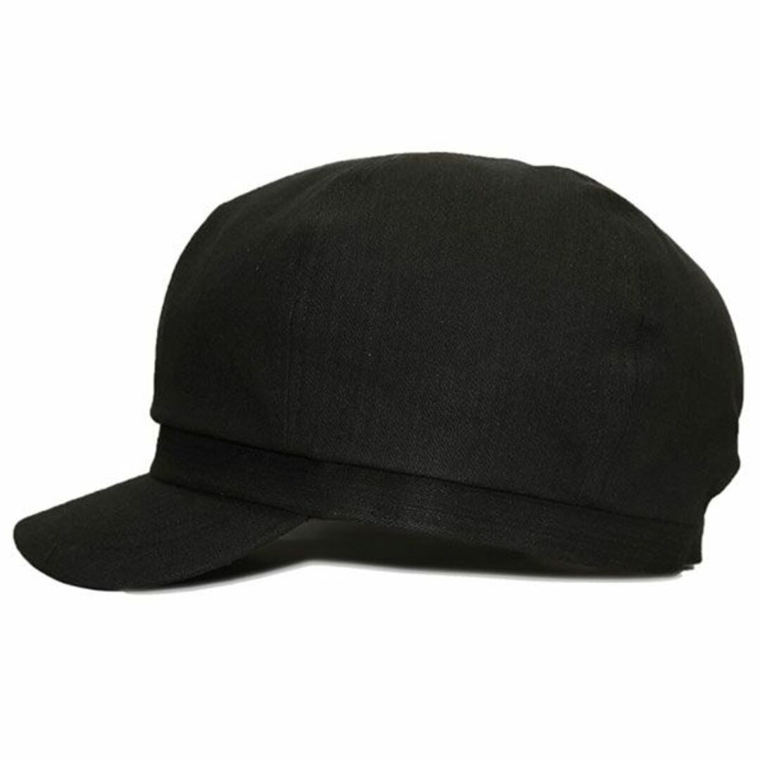 帽子 大きいサイズ メンズ 無地 キャスケット ラージ ブラック メンズの帽子(キャスケット)の商品写真