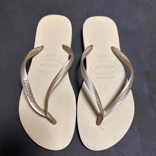 ハワイアナス(havaianas)のハワイアナス ゴールド ビーチサンダル(ビーチサンダル)