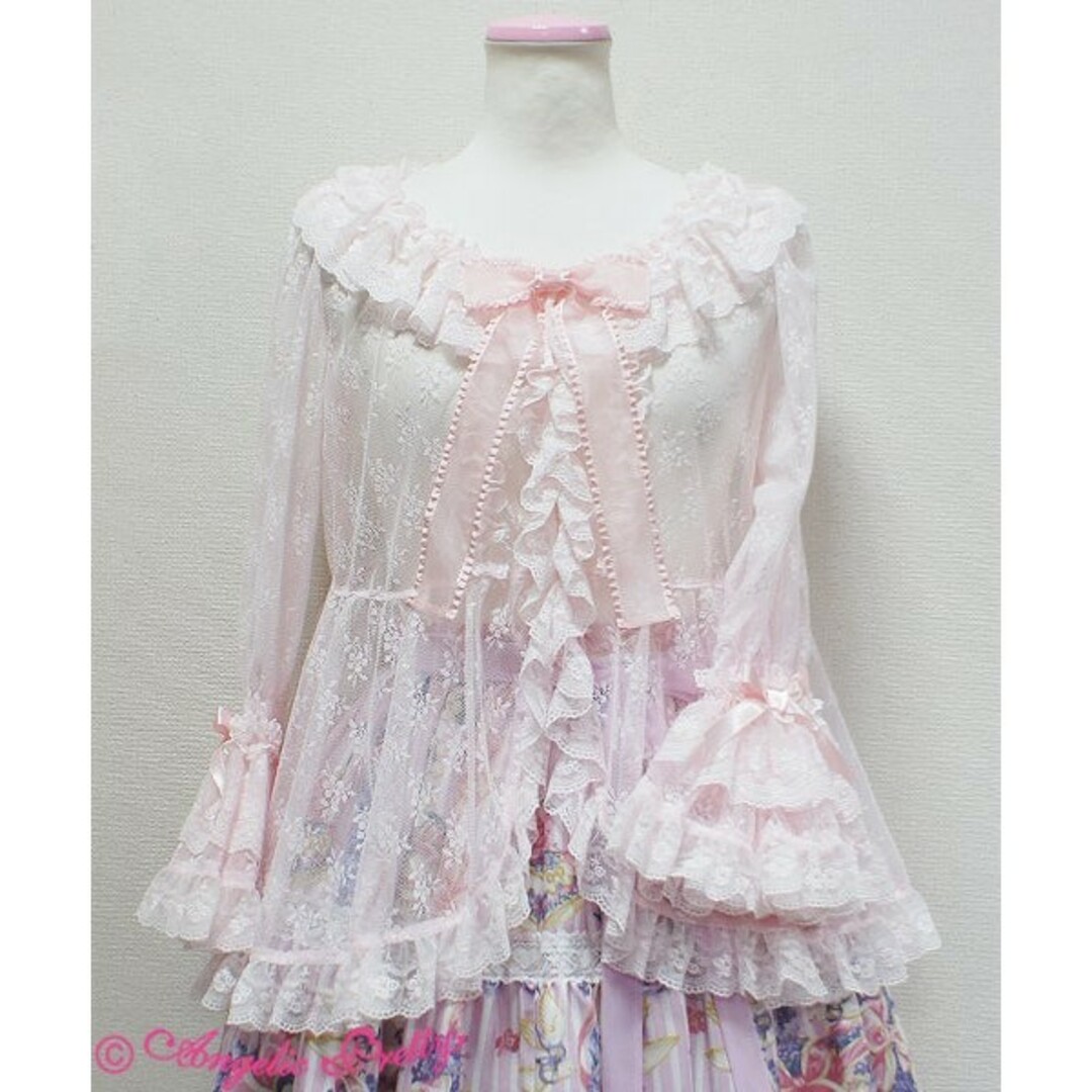 Angelic Pretty(アンジェリックプリティー)の﻿■Angelic Pretty■Princessオーバーブラウス ピンク■ レディースのトップス(シャツ/ブラウス(長袖/七分))の商品写真