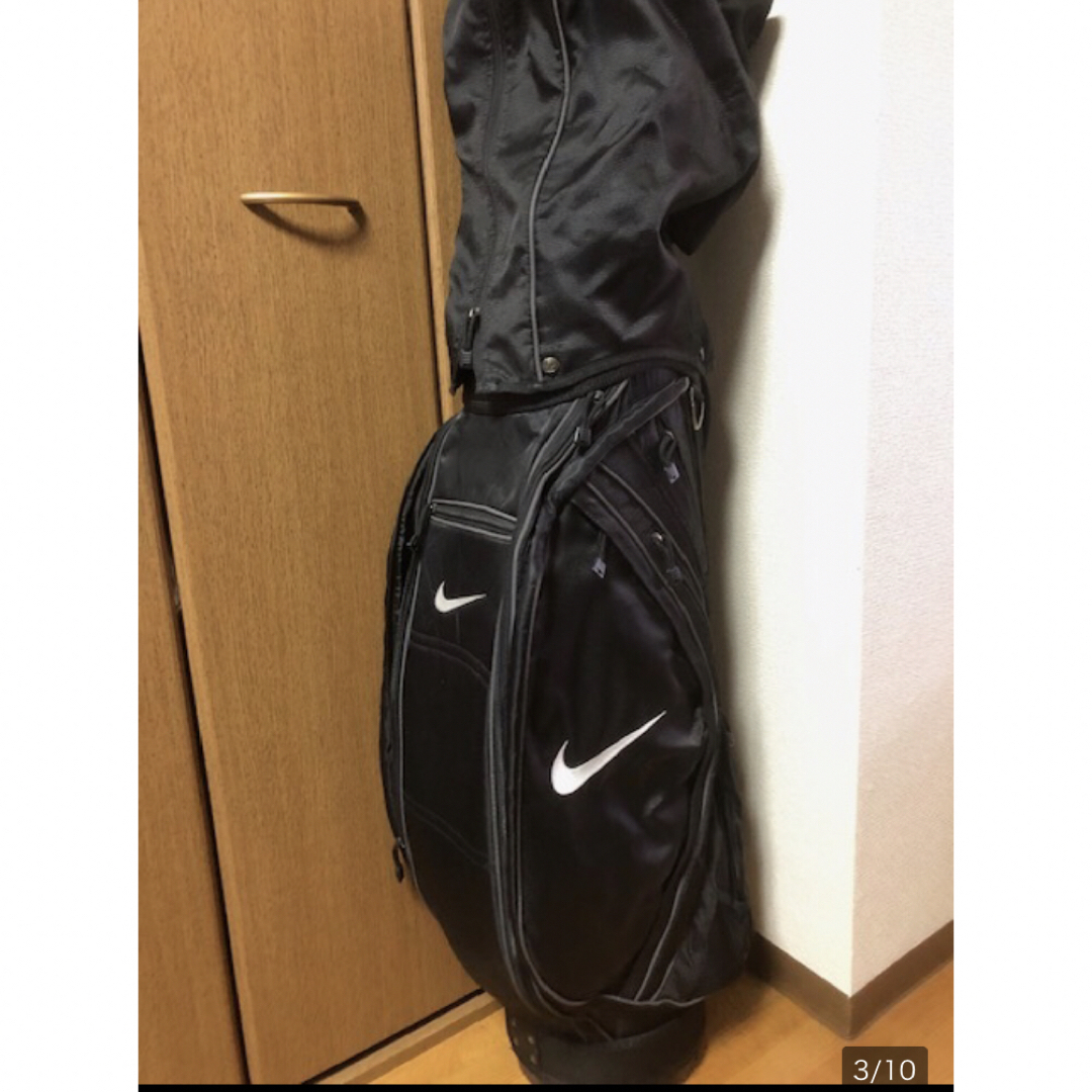 NIKE(ナイキ)の【 NIKE 】 ナイキ　キャディバッグ ゴルフバッグ　中古　黒　ナイキゴルフ スポーツ/アウトドアのゴルフ(バッグ)の商品写真