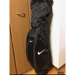 ナイキ(NIKE)の【 NIKE 】 ナイキ　キャディバッグ ゴルフバッグ　中古　黒　ナイキゴルフ(バッグ)