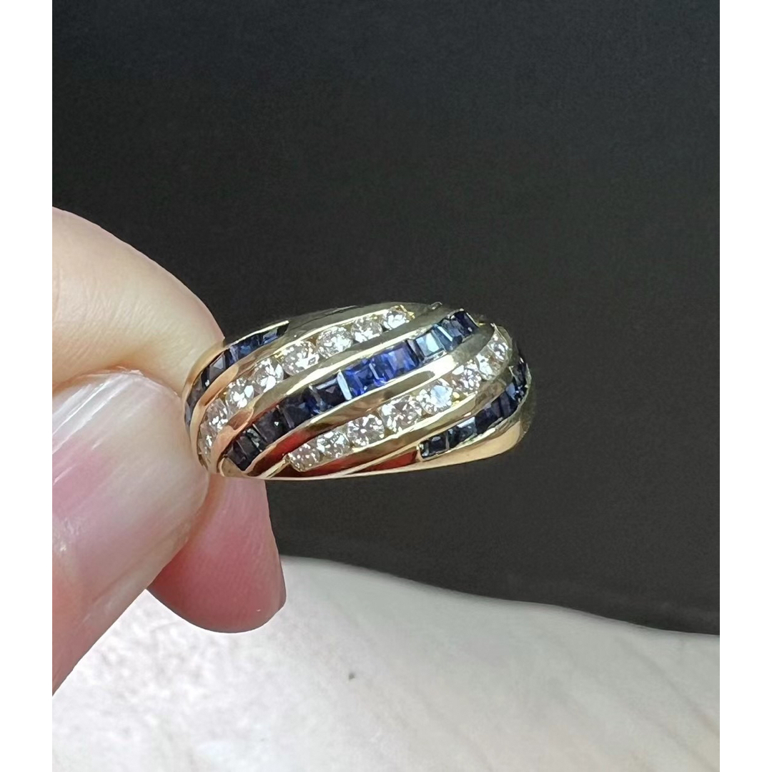 天然 ブルーサファイア ダイヤ リング1.15ct k18 r レディースのアクセサリー(リング(指輪))の商品写真