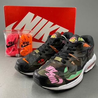 ナイキ(NIKE)のb6 NIKE ナイキ ×ATMOS アトモス CI5590-001 AIR MAX2 LIGHT QS エアマックス ライト ローカットスニーカー 28.5cm ブラック マルチカラー(スニーカー)