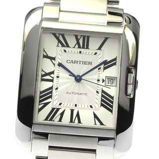 カルティエ(Cartier)のカルティエ CARTIER W5310008 タンクアングレーズ XL デイト 自動巻き メンズ 良品 _792333(腕時計(アナログ))