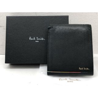 ポールスミス(Paul Smith)のPaul Smith(ポールスミス) マルチストライプ 二つ折り財布 ブラック / 883594 P175 【C0811-007】(折り財布)