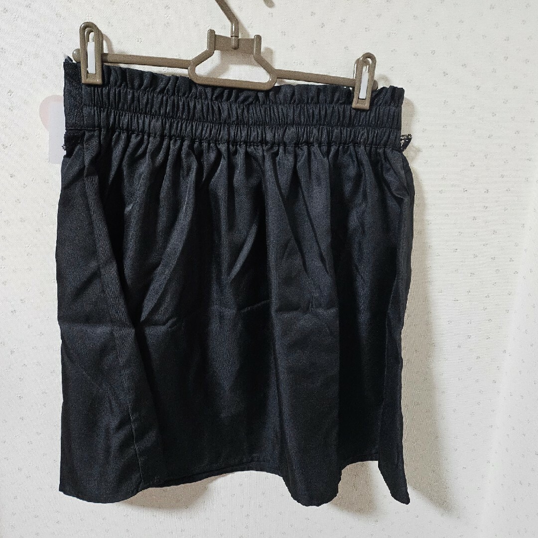 しまむら(シマムラ)のunused black skirt large size ハイウエスト レディースのスカート(ミニスカート)の商品写真