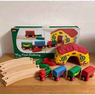 ブリオ(BRIO)の【数回使用】BRIO ブリオ マイファーストレールウェイセット(電車のおもちゃ/車)