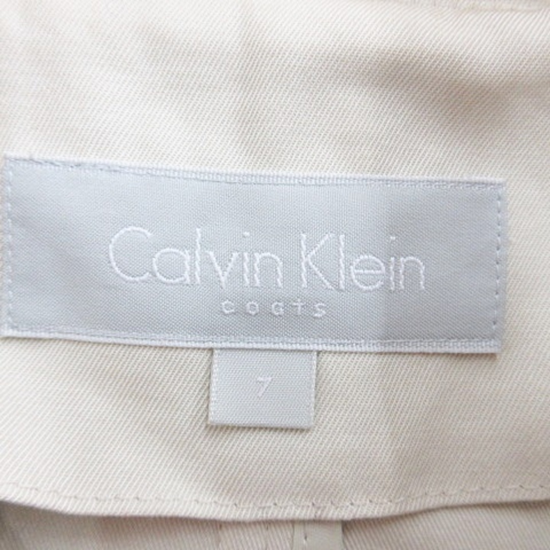 Calvin Klein(カルバンクライン)のカルバンクライン コート ステンカラーコート ロング 比翼 綿 ベージュ 7 レディースのジャケット/アウター(その他)の商品写真