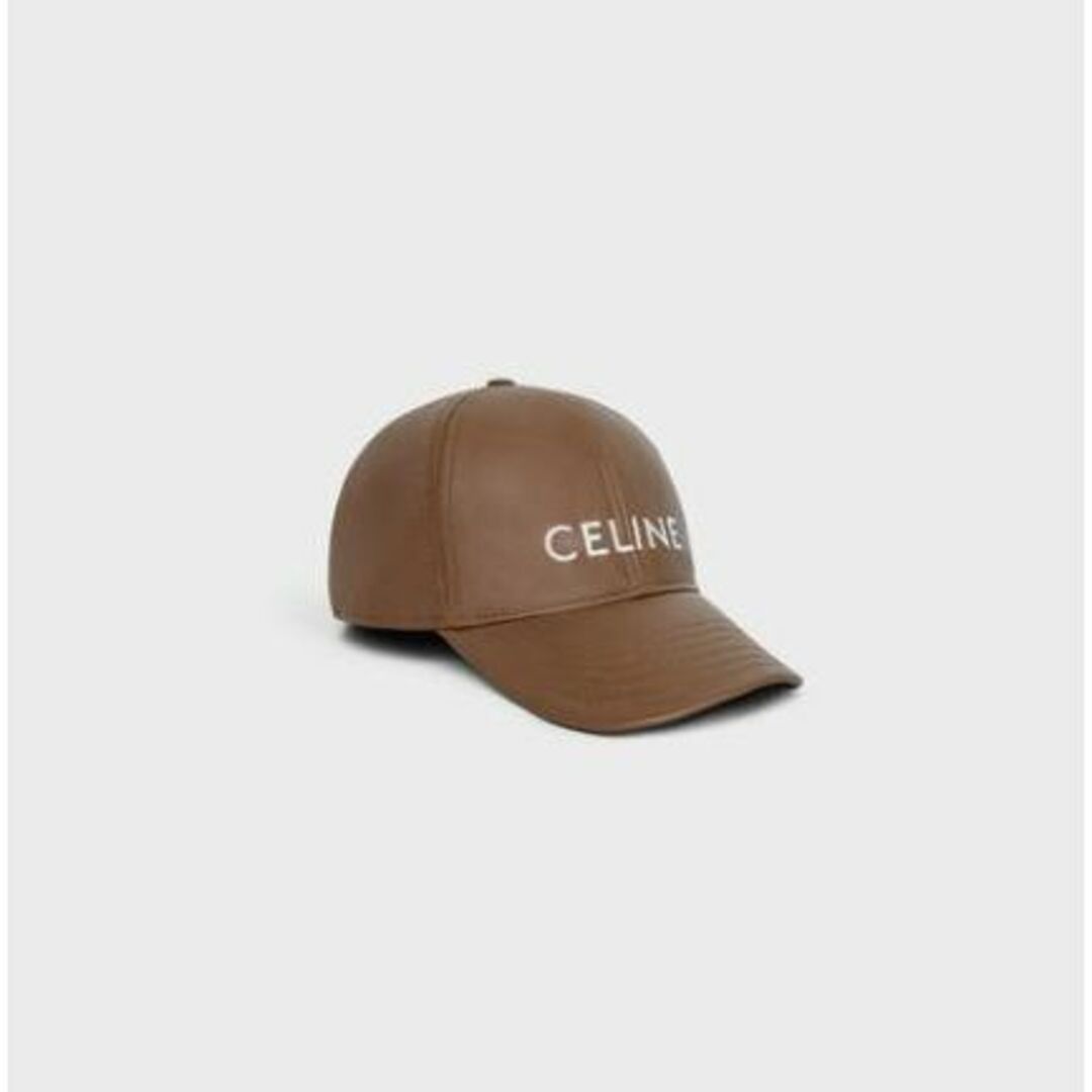 新品未使用 セリーヌ CELINE ブラウン ラムスキン キャップ