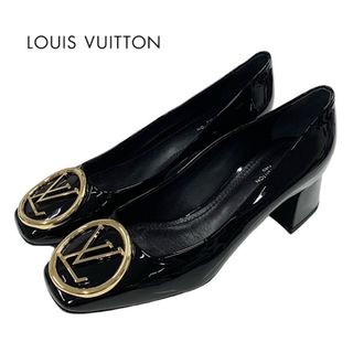 ルイヴィトン(LOUIS VUITTON)の未使用 ルイヴィトン LOUIS VUITTON マドレーヌライン パンプス 靴 シューズ LVサークル パテント ブラック 黒(ハイヒール/パンプス)