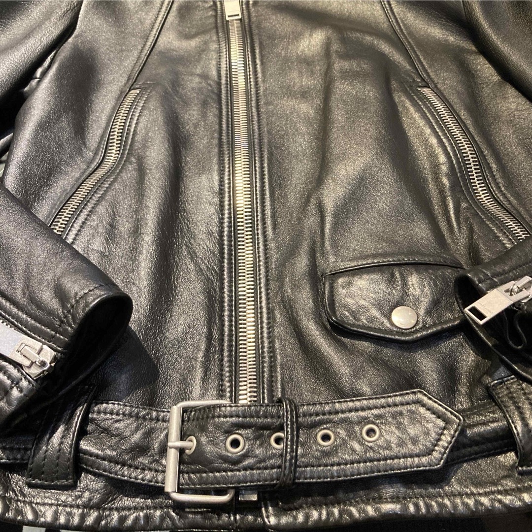 Saint Laurent(サンローラン)のSAINT LAURENT サンローラン 極美品 レザー ライダース 44 メンズのジャケット/アウター(ライダースジャケット)の商品写真