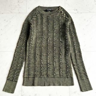 BALMAIN バルマン ニット・セーター M カーキ系(迷彩)