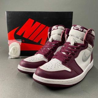 ナイキ(NIKE)のb6 NIKE ナイキ 555088-611 AIR JORDAN 1 RETRO HIGH OG Bordeaux エアジョーダン ハイカットスニーカー  27 ホワイト ボルドー(スニーカー)