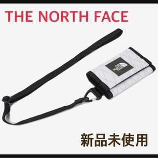 ザノースフェイス(THE NORTH FACE)のノースフェイス ミニウォレット 財布 白 ストラップ付き 新品未使用 即日発送(折り財布)