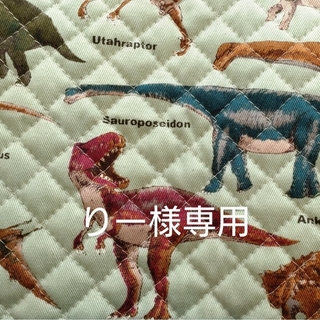 りー様専用　リアル恐竜柄レッスンバッグ　シューズケース　食事袋　着替え袋(バッグ/レッスンバッグ)