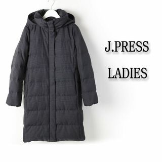 ジェイプレスレディス(J.PRESS LADIES)の194 新品 ジェイプレス 千鳥&グレンチェック ロング ダウン コート 9(ダウンコート)