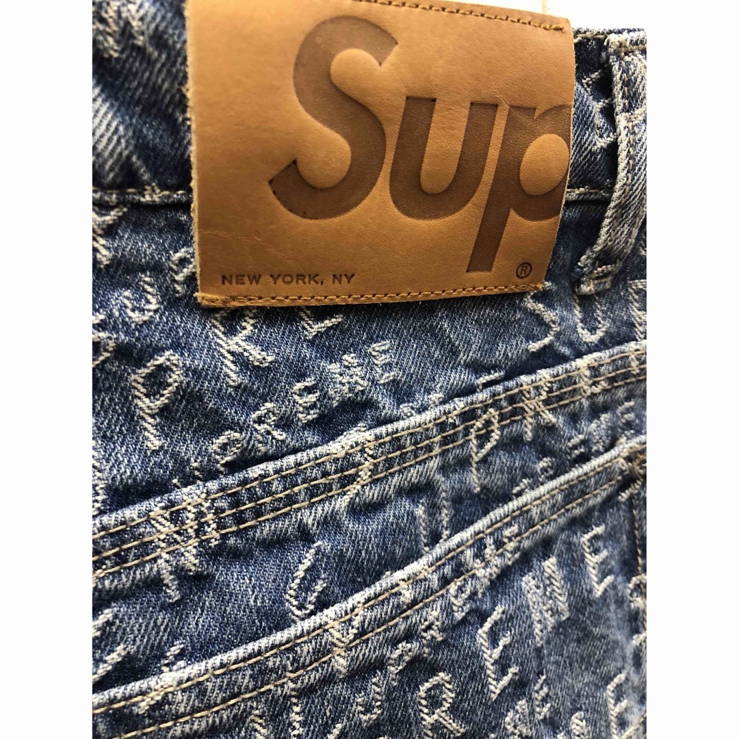 Supreme Warp Jacquard Logos Denim Supreme Warp Jacquard Logos Denim