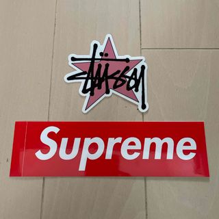 ステューシー(STUSSY)のステューシー & シュプリーム ステッカー　シール　2枚セット(その他)