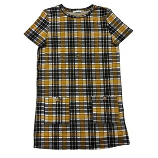 ザラ(ZARA)のZARA TRAFALUC ザラ トラファ ワンピース Mサイズ 中古 良品 チェック イエロー レディース 32402K119(ミニワンピース)