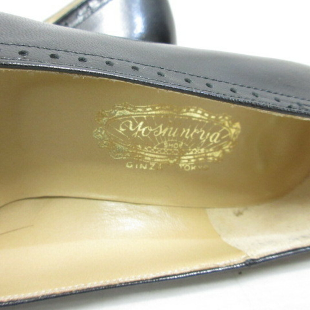 other(アザー)の銀座ヨシノヤ GINZA YOSHINOYA レザー パンプス 21cm 黒 靴 レディースの靴/シューズ(ハイヒール/パンプス)の商品写真