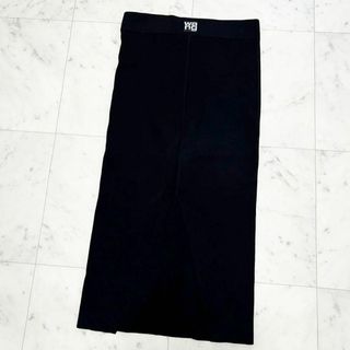 VERYboutique美品 Alexander wang ロゴワッペン ニットペンシルスカート 黒