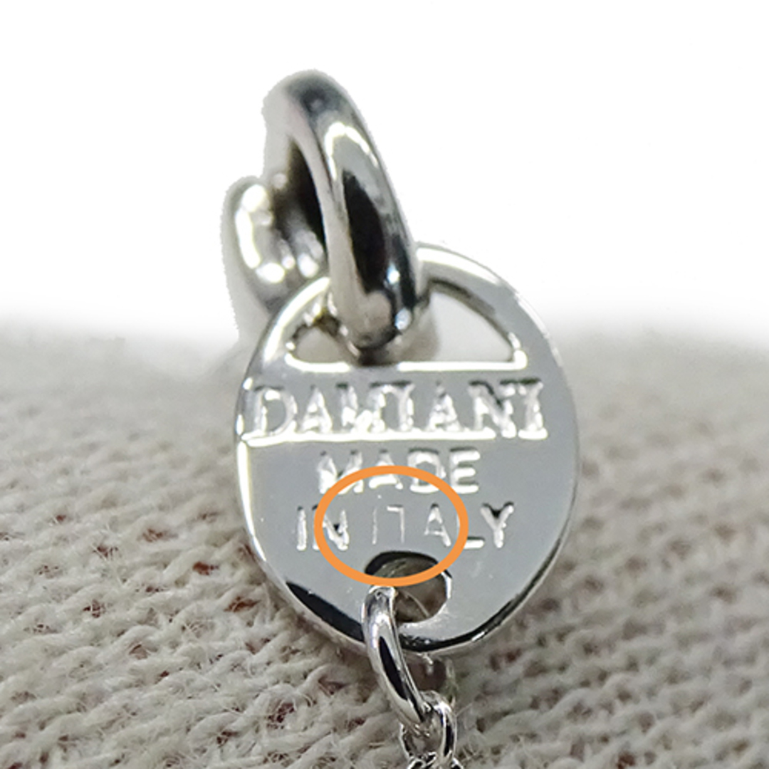 Damiani(ダミアーニ)のダミアーニ DAMIANI ネックレス レディース ブランド ハート 750WG ダイヤモンド ホワイトゴールド ジュエリー 磨き済み 【中古】 レディースのアクセサリー(ネックレス)の商品写真