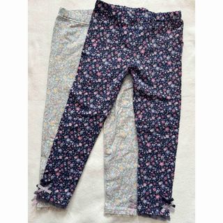 エニィファム(anyFAM)の【美品】anyfam 10分丈　花柄　レギンス　120 2着(パンツ/スパッツ)