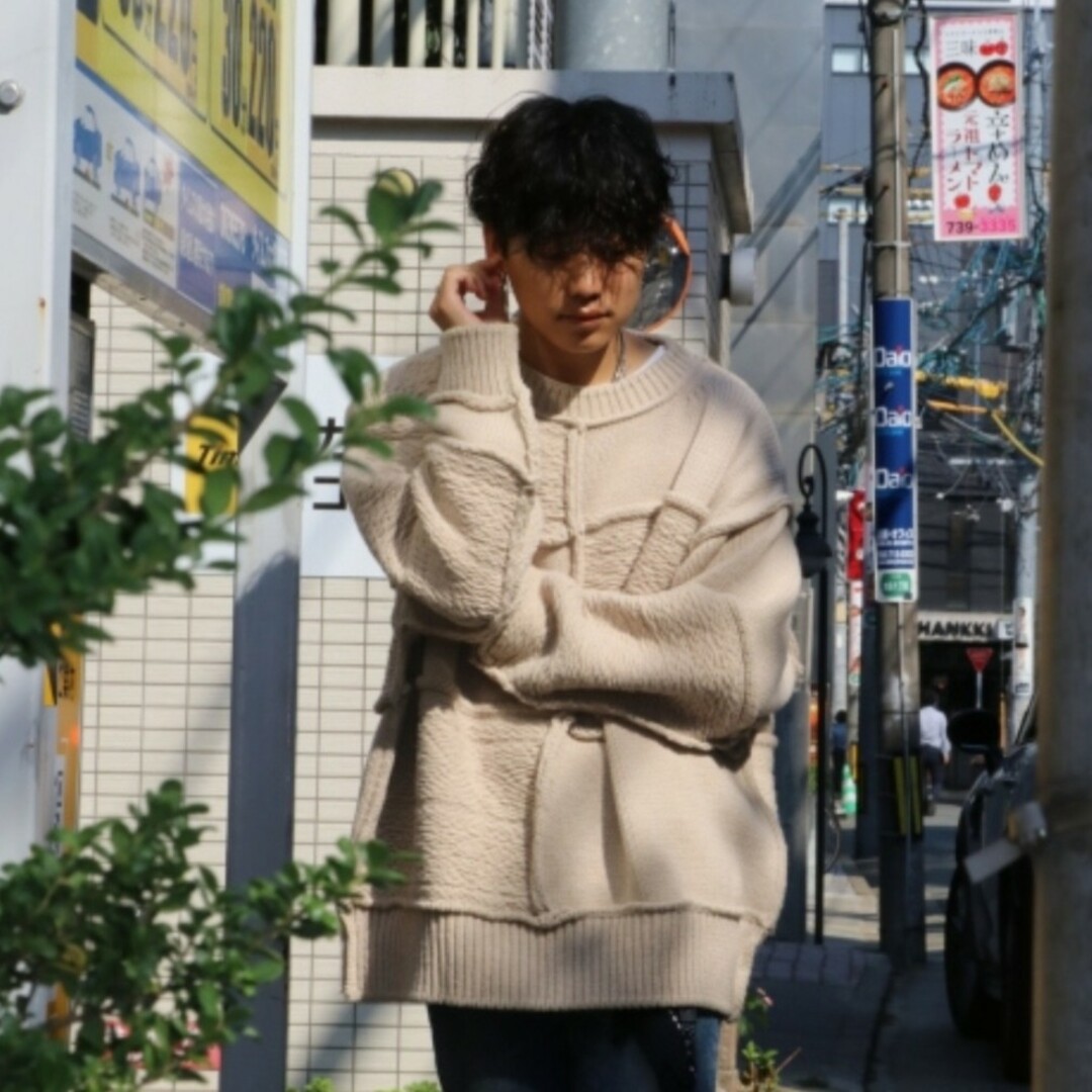 sacai - name.パッチワークニットの通販 by にーなちゃん's shop sacai - name.パッチワークニットの通販 by にーなちゃん's shop