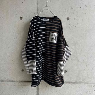 KIDILL Chaos Oversize T-shirts Border(Tシャツ/カットソー(七分/長袖))