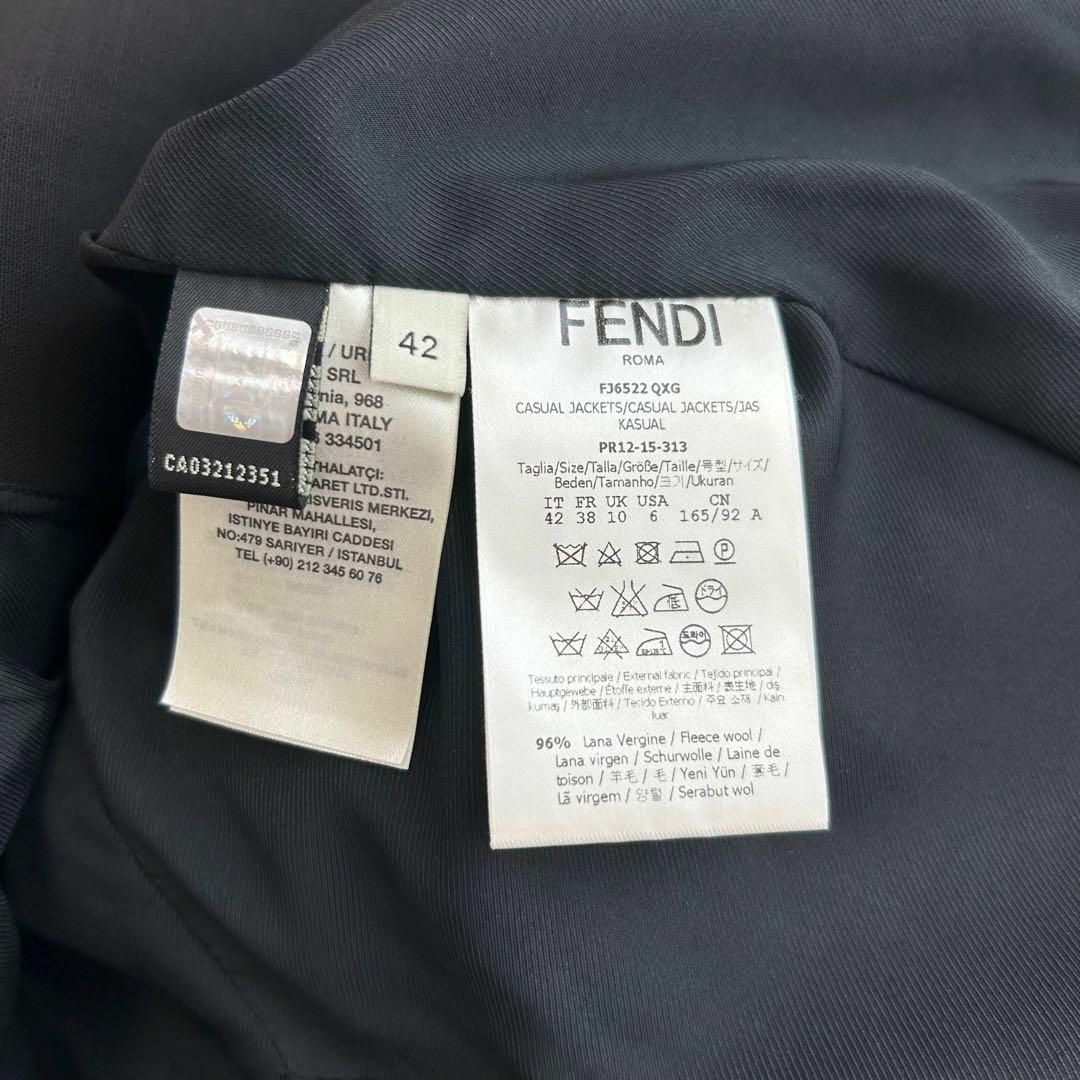 FENDI 現行 サイドライン ダブルボタン ロゴプレート テーラードジャケット