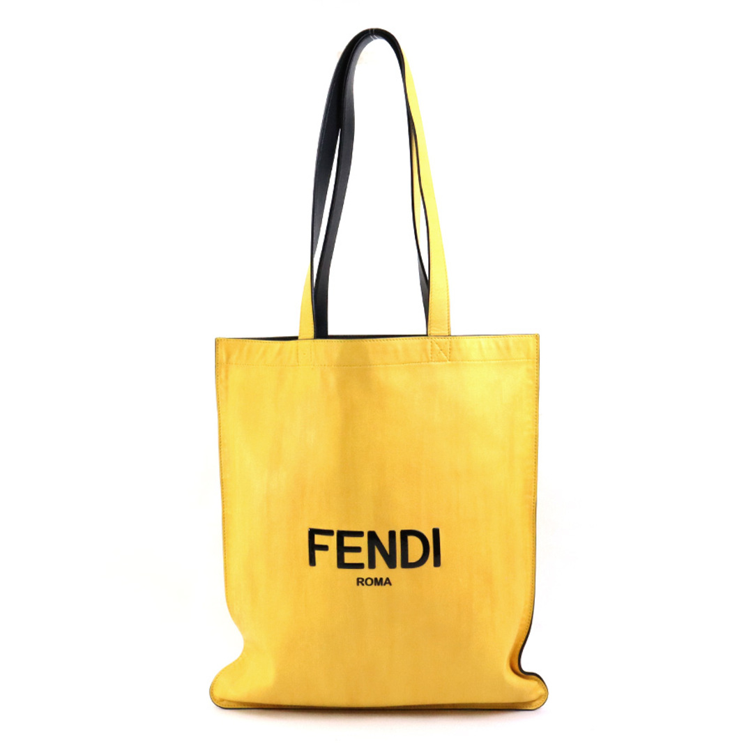 FENDI(フェンディ)のフェンディ FENDI ショルダーバッグ トートバッグ レザー イエロー×ブラック メンズ 7VA538-ADP6 送料無料【中古】 h30070f メンズのバッグ(ショルダーバッグ)の商品写真