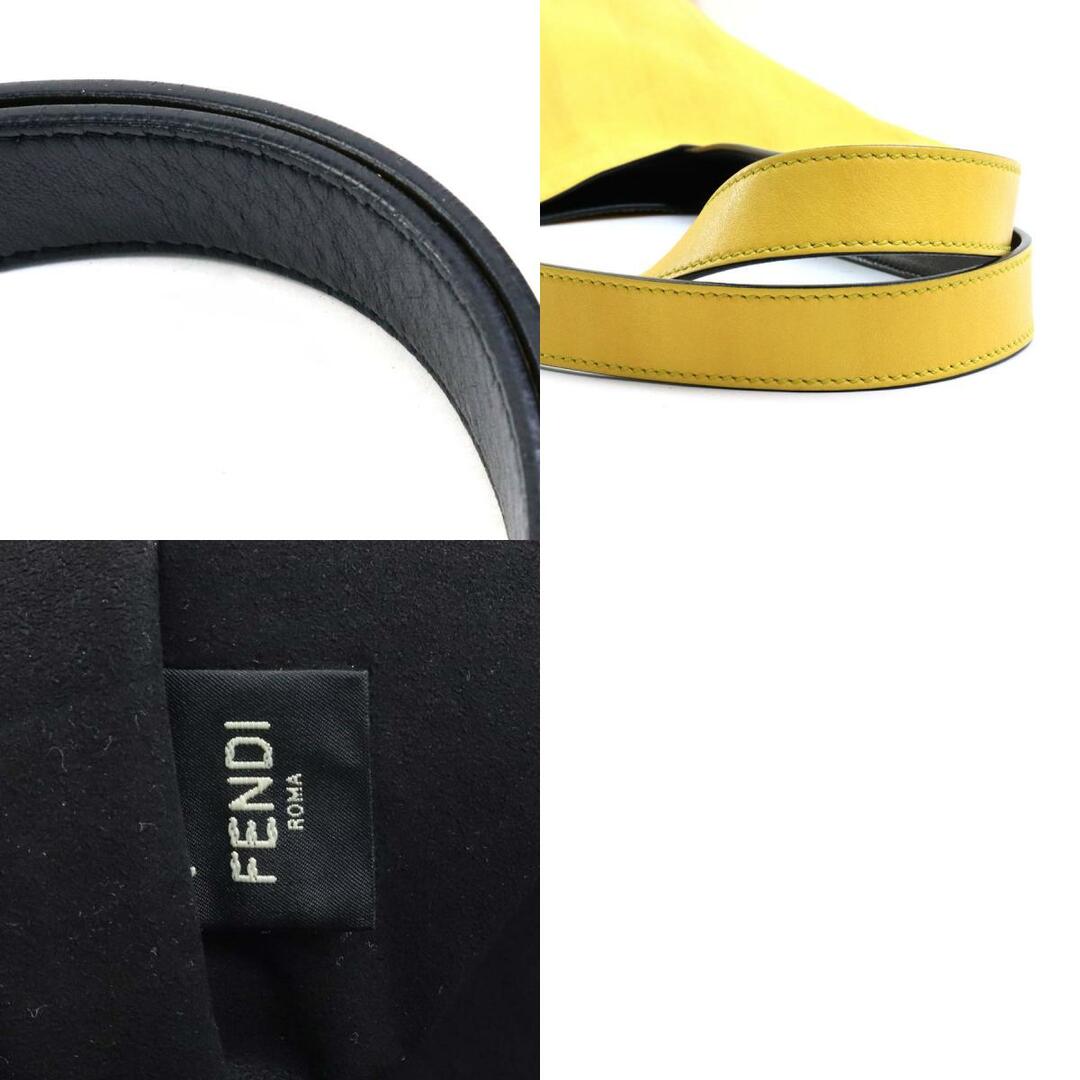 FENDI(フェンディ)のフェンディ FENDI ショルダーバッグ トートバッグ レザー イエロー×ブラック メンズ 7VA538-ADP6 送料無料【中古】 h30070f メンズのバッグ(ショルダーバッグ)の商品写真