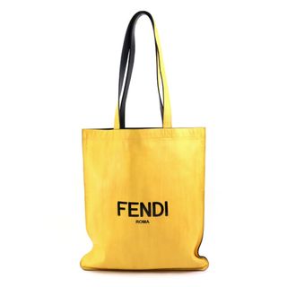 フェンディ(FENDI)のフェンディ FENDI ショルダーバッグ トートバッグ レザー イエロー×ブラック メンズ 7VA538-ADP6 送料無料【中古】 h30070f(ショルダーバッグ)